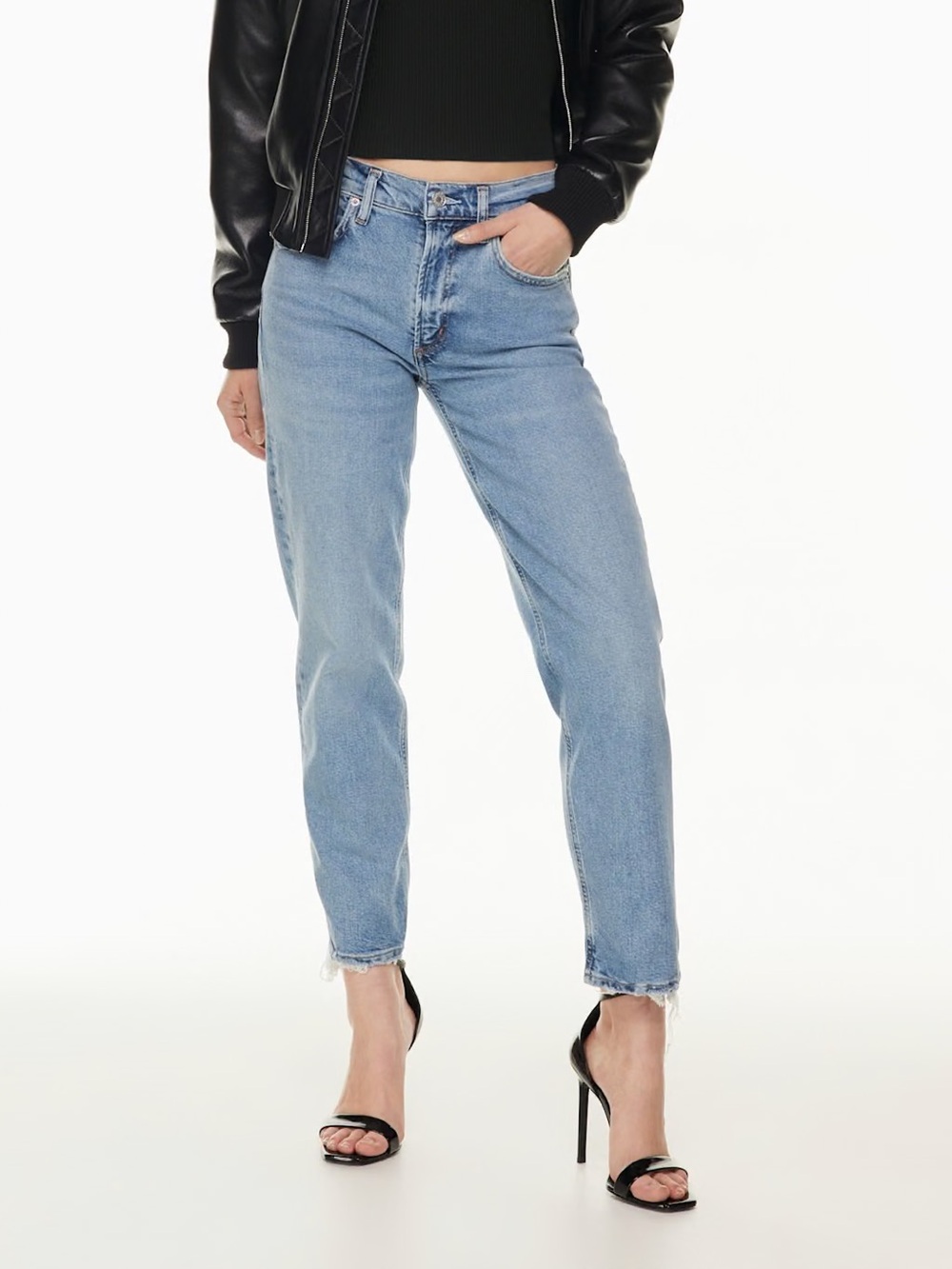 AGOLDE Kye Mid-Rise Straight Crop Jeans 28